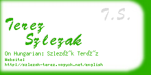 terez szlezak business card